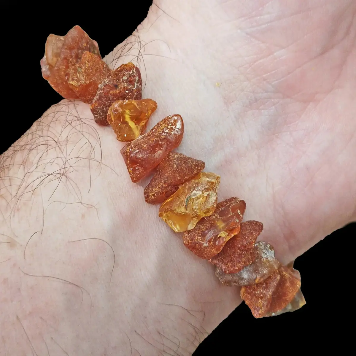Handmade Replica Viking Amber Chip Bracelet 1
