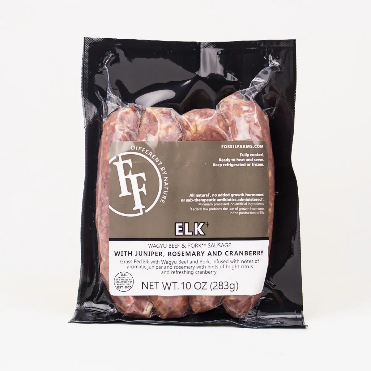 Elk With Orange, Cranberry, Rosemary & Juniper Sausage | 10 Oz. 1