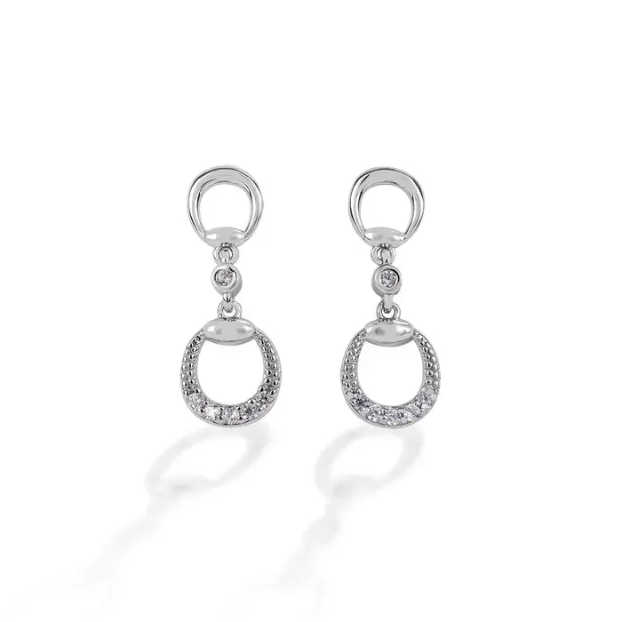 Kelly Herd Earrings Eggbutt Dangle - Sterling Silver 1