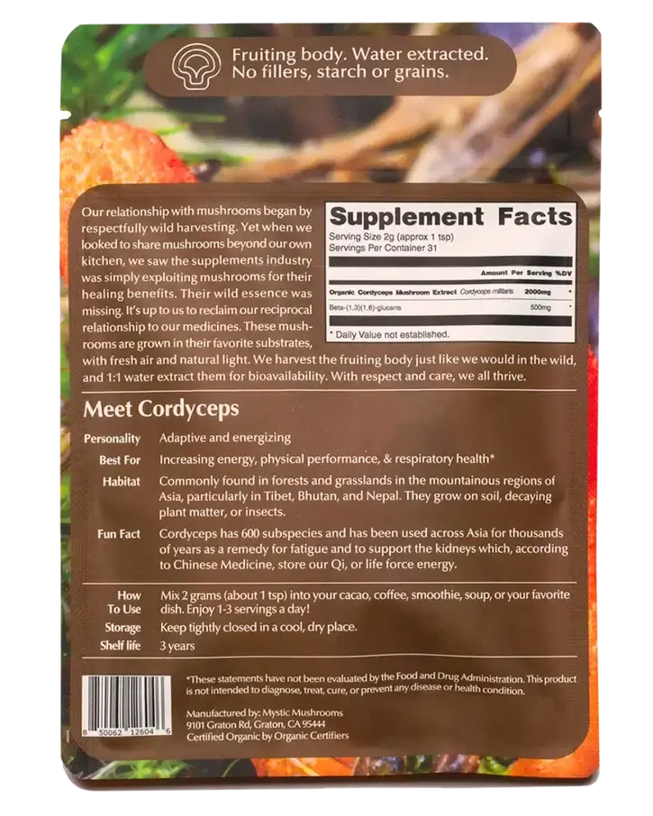 Cordyceps Fruiting Body 1:1 Water Extracted & Organic 2