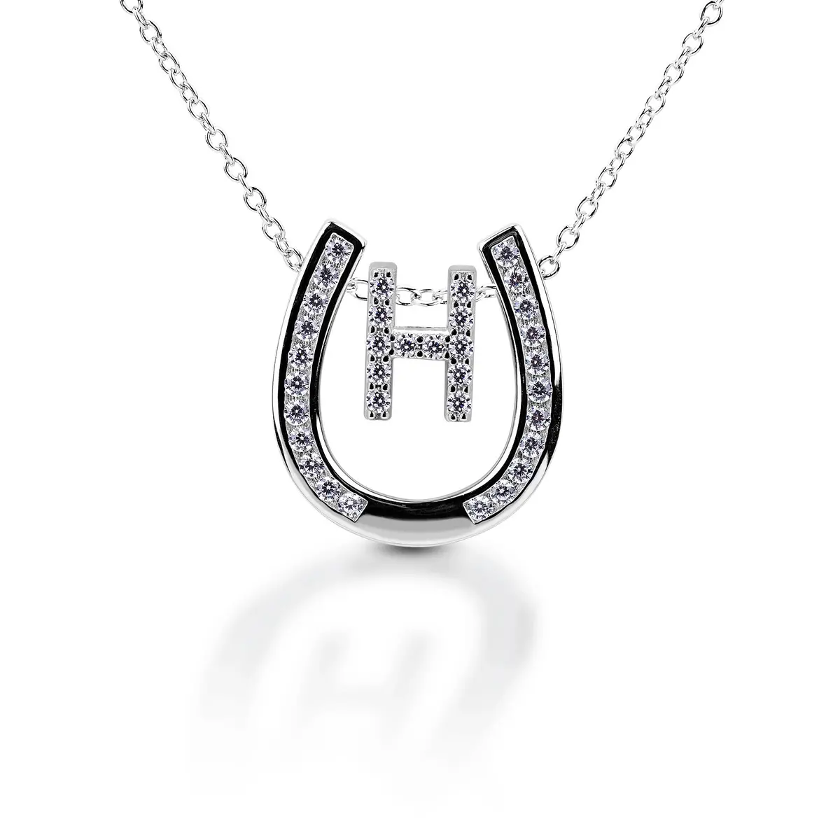 Kelly Herd Personalised Initial Horseshoe Necklace 8