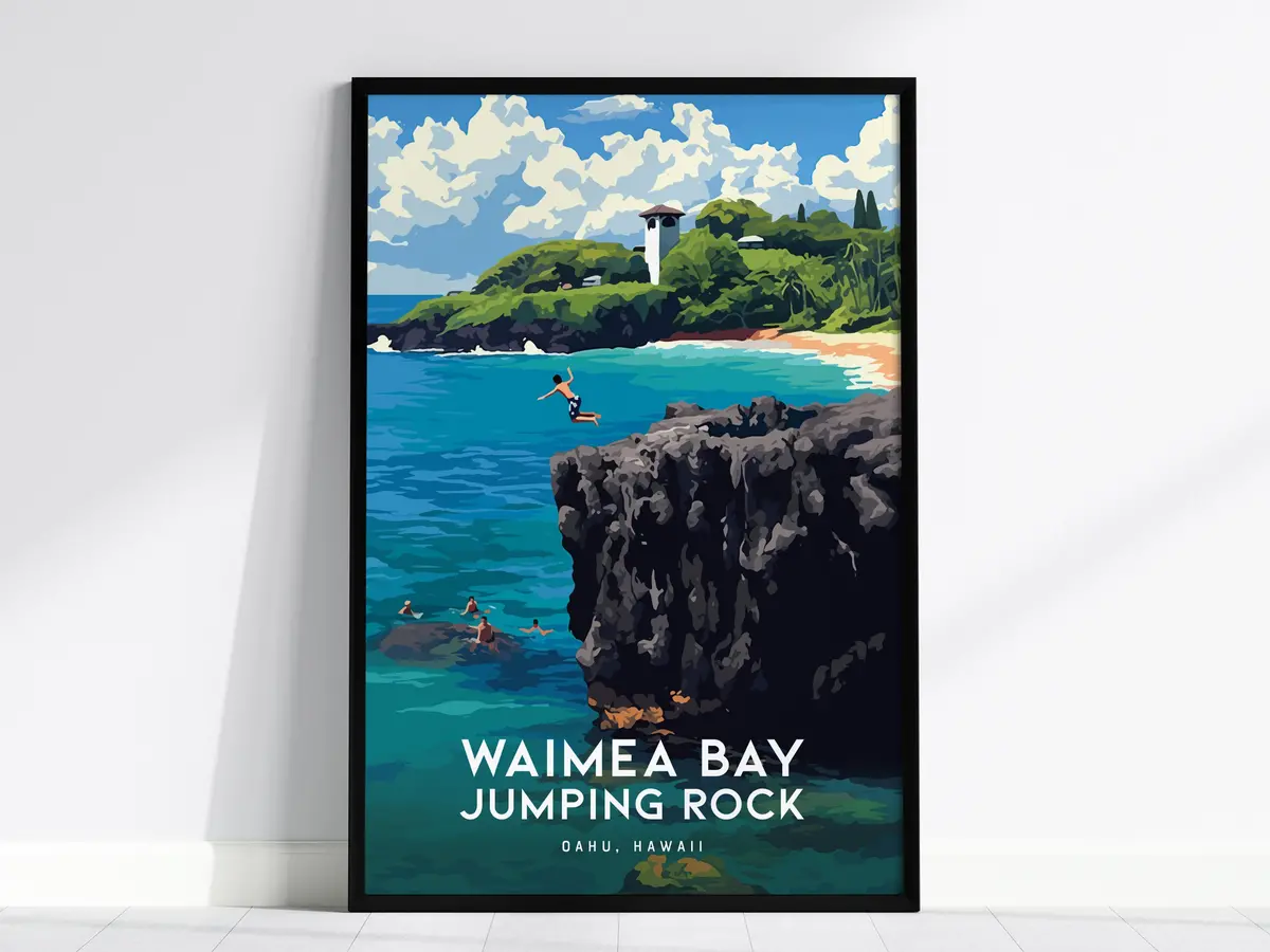 Waimea Bay Jumping Rock, Oahu, Hawaii 1