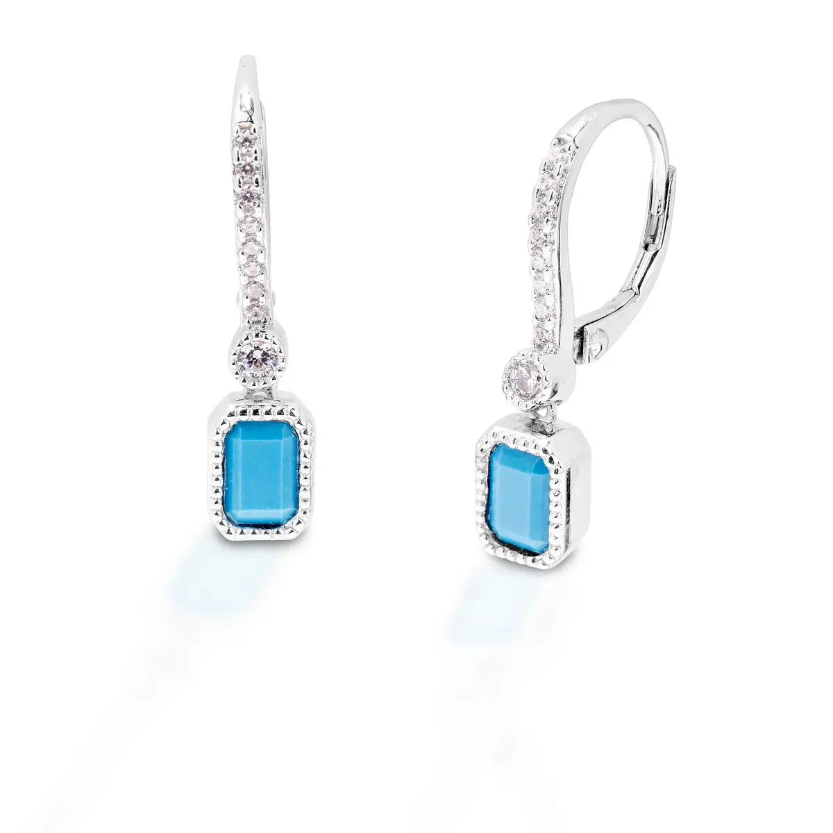 Kelly Herd Earrings Turquoise Dangle - Sterling Silver 1