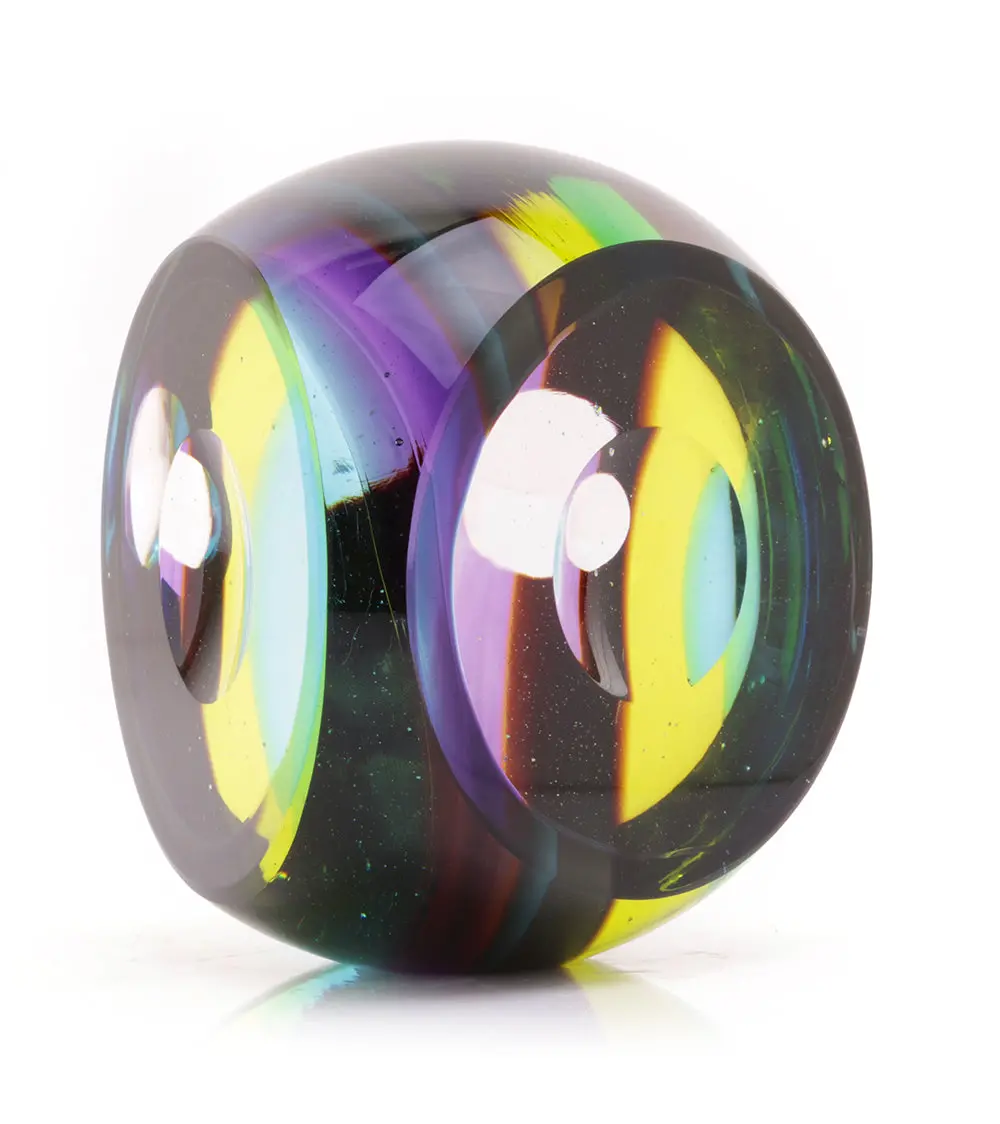 Glass Sculpture "Owl Eyes" By Ben Silver - Bens37671c 1