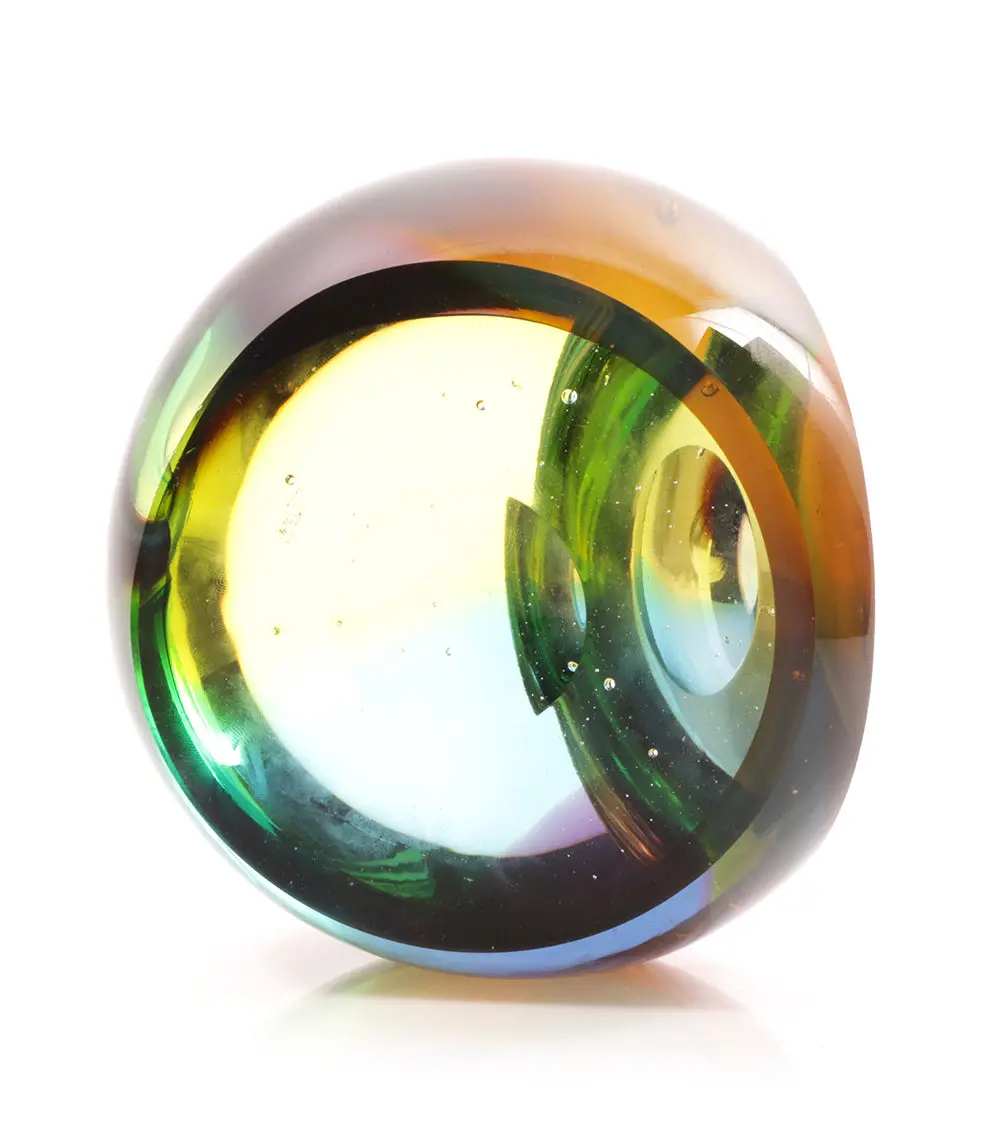 Glass Sculpture "Owl Eyes" By Ben Silver - Bens37672c 1