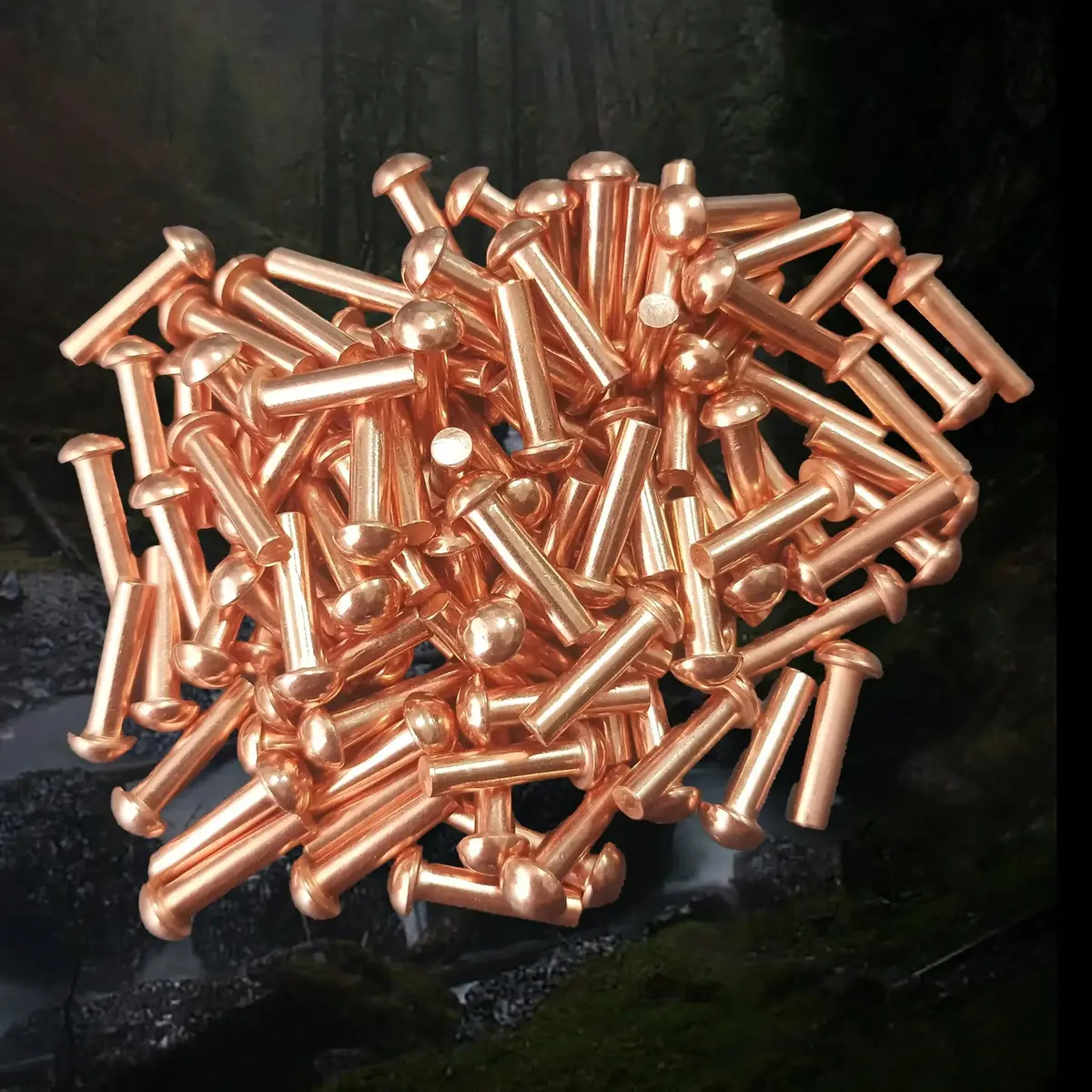 Dome Head Copper Rivets - 1/8 Inch X 1/2 Inch 2