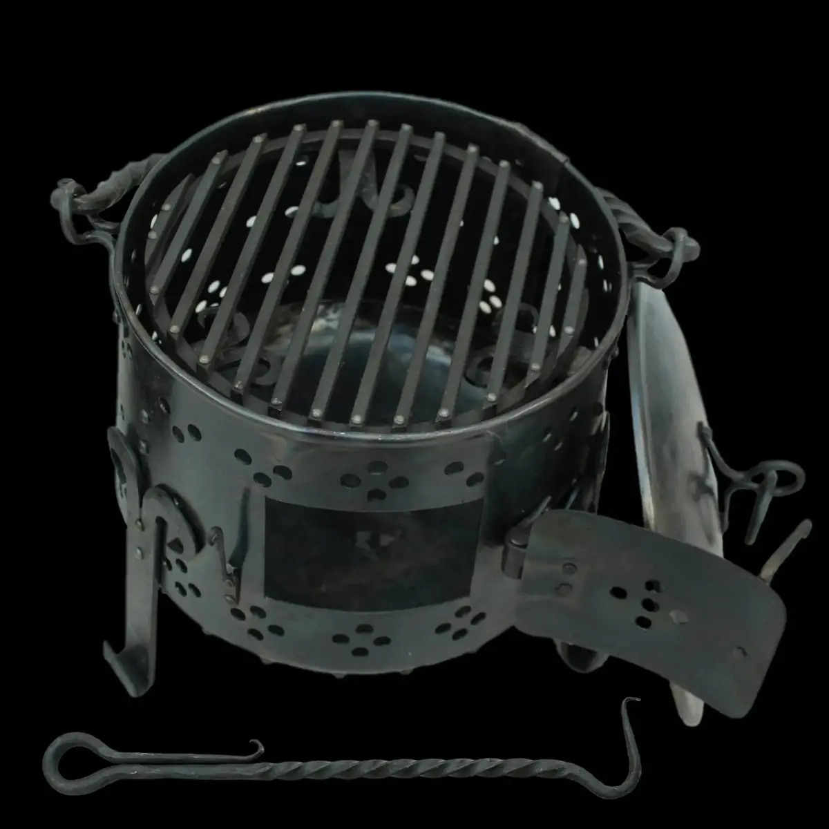Hand-Forged Iron Fire Pot 1