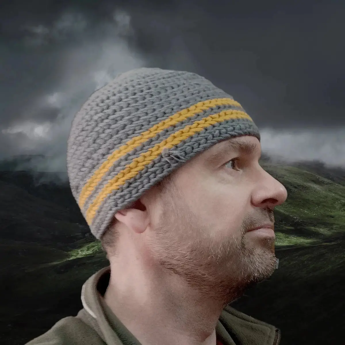 Handmade Wool Viking Replica Nailbinding Hat 1