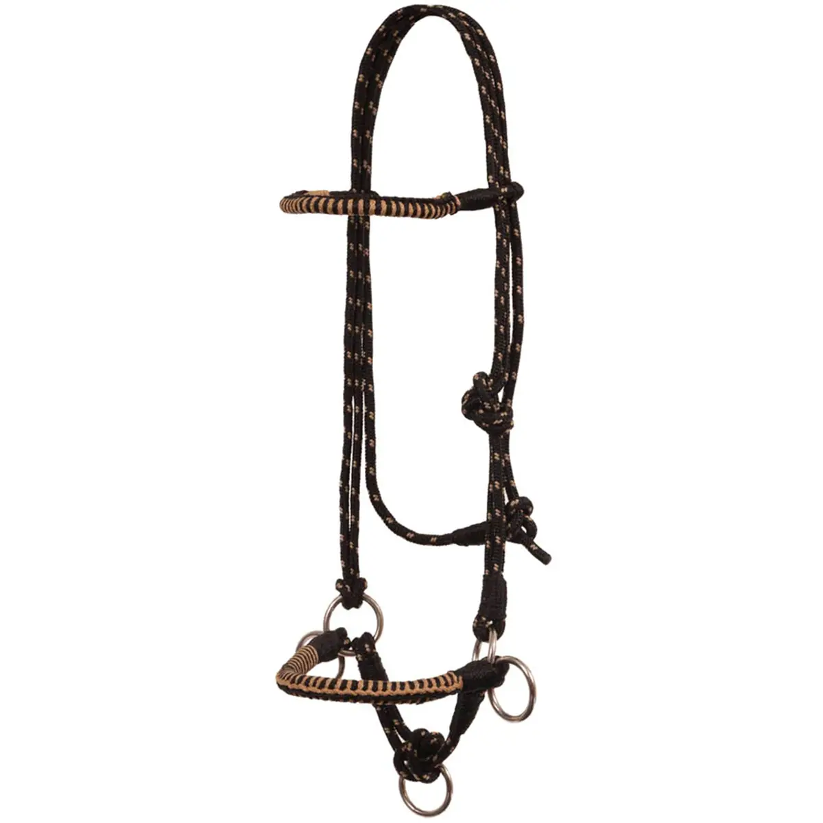 Ezy Ride Nylon Halter Side Pull Black Tan 1