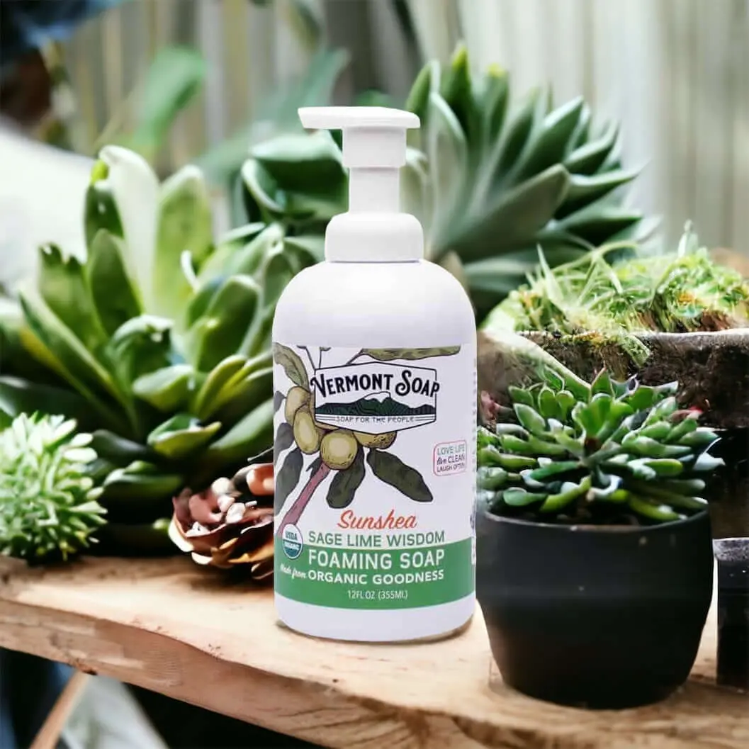 Sage Lime Wisdom Foaming Hand Soap - Vermont Soap 12Oz / 355Ml 1