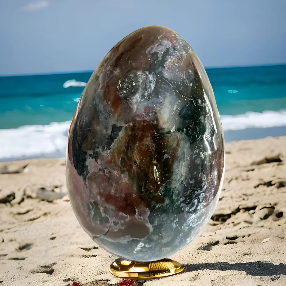 Pink Ocean Jasper Extra Large Crystal Egg - 27Kg 1