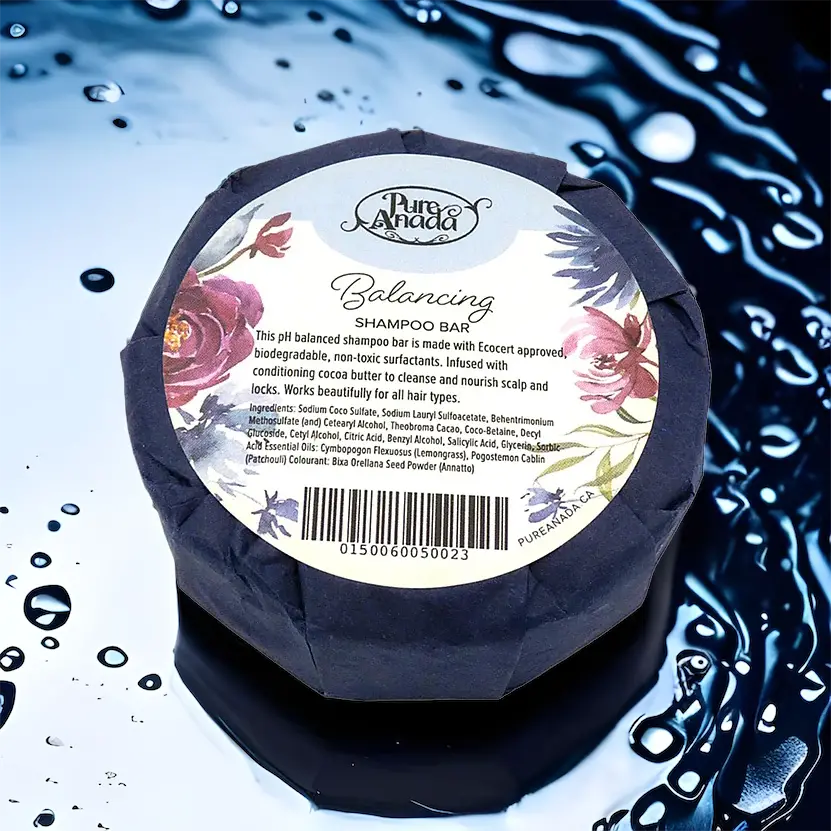 Balancing (Patchouli & Lemongrass) Natural Shampoo Bar - Pure Anada 1