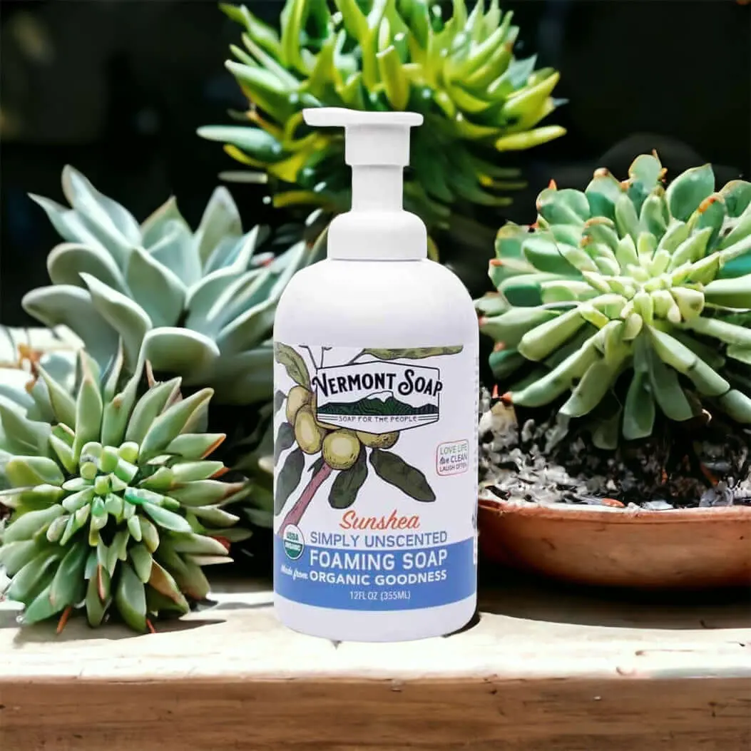 Simply Unscented Foaming Hand Soap - Vermont Soap 12Oz / 355Ml 1