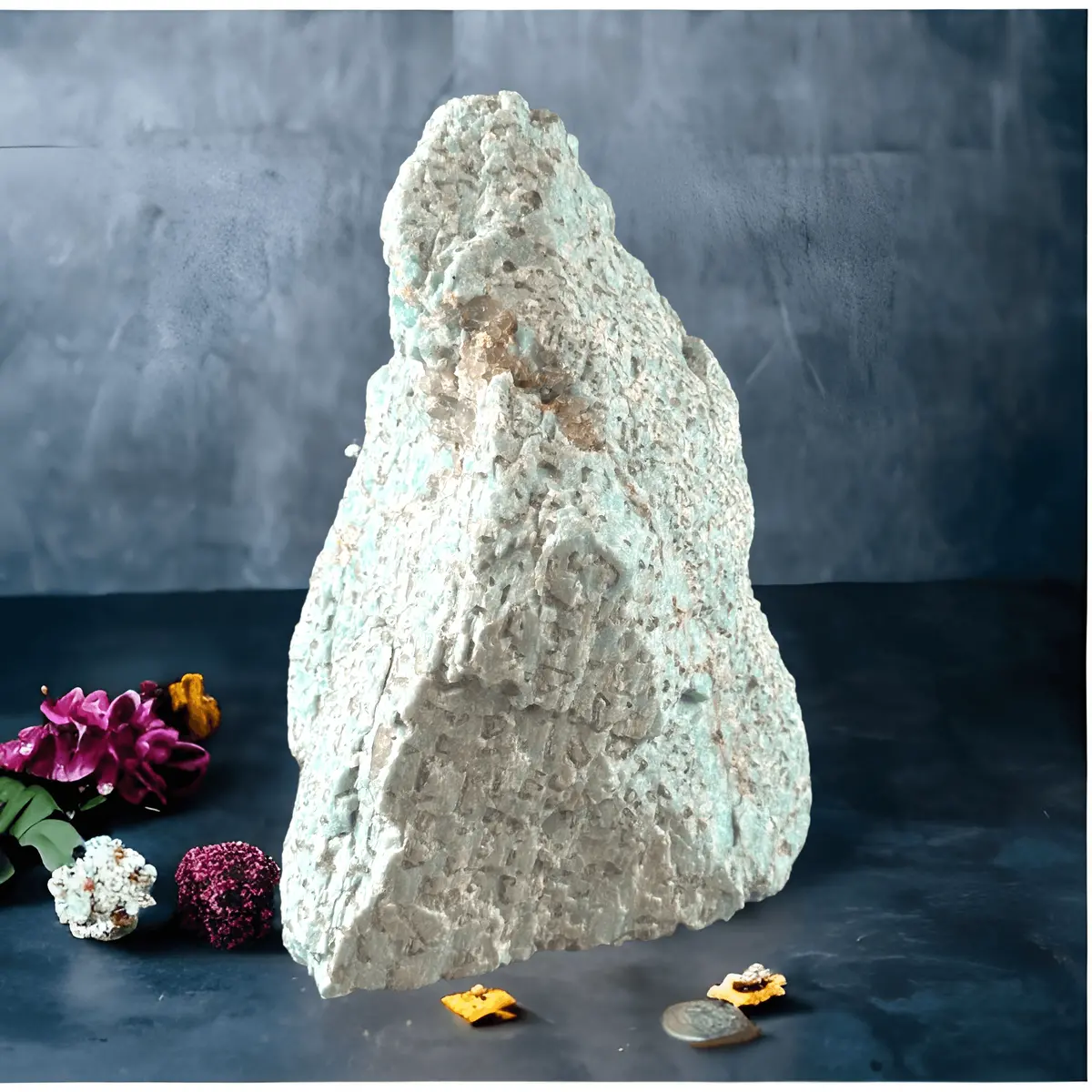 Amazonite Crystal Freeform With Smoky Quartz - 7.6 Kgs 1