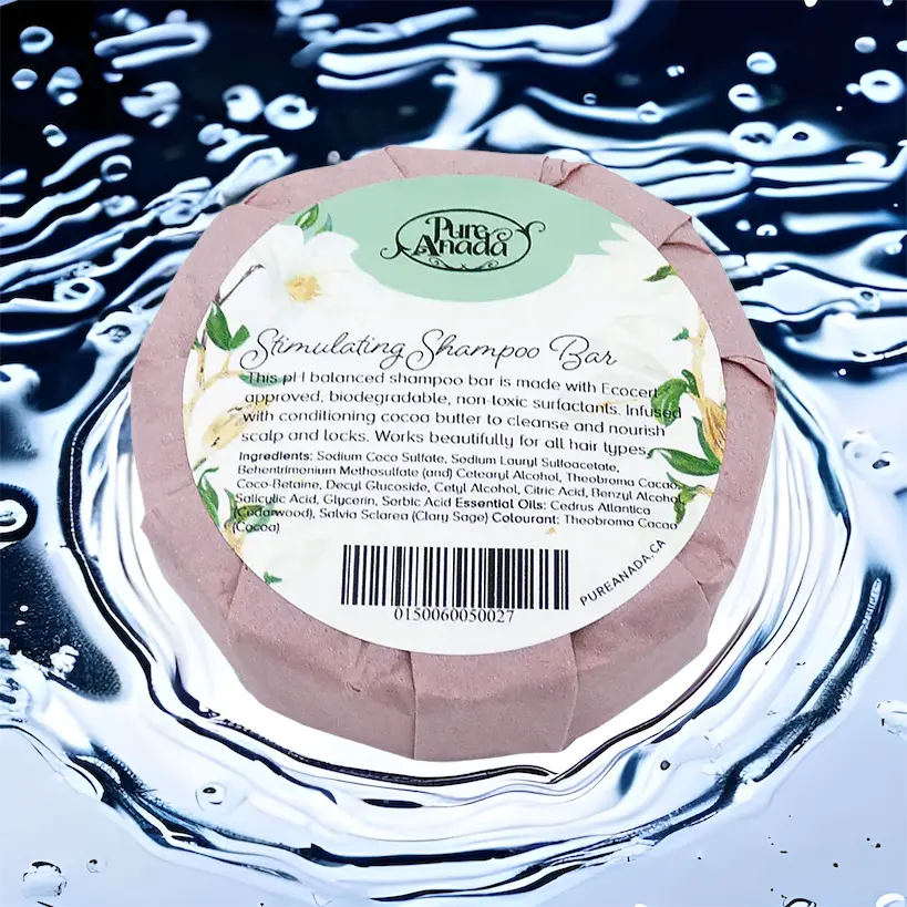 Stimulating (Cedarwood & Clary Sage) Natural Shampoo Bar - Pure Anada 1