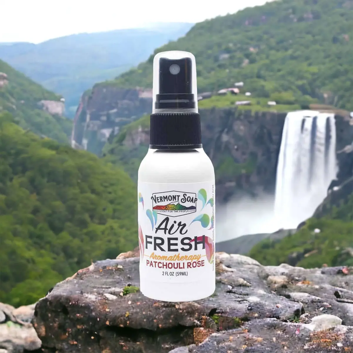 Patchouli Rose Air Fresh Aromatherapy Spray Mister - Vermont Soap 1
