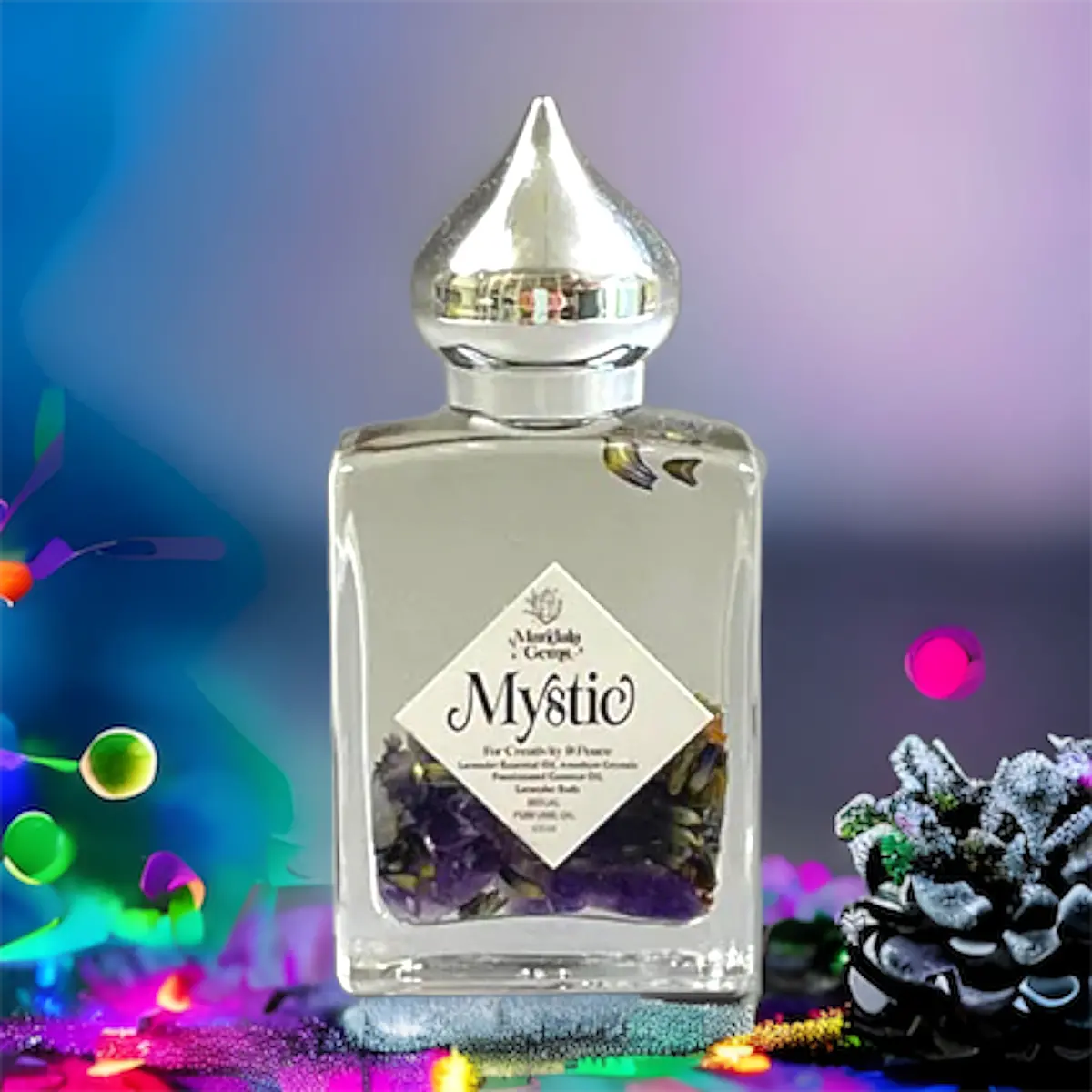 Mystic Amethyst + Lavender Crystal Infused Perfume Oil 2