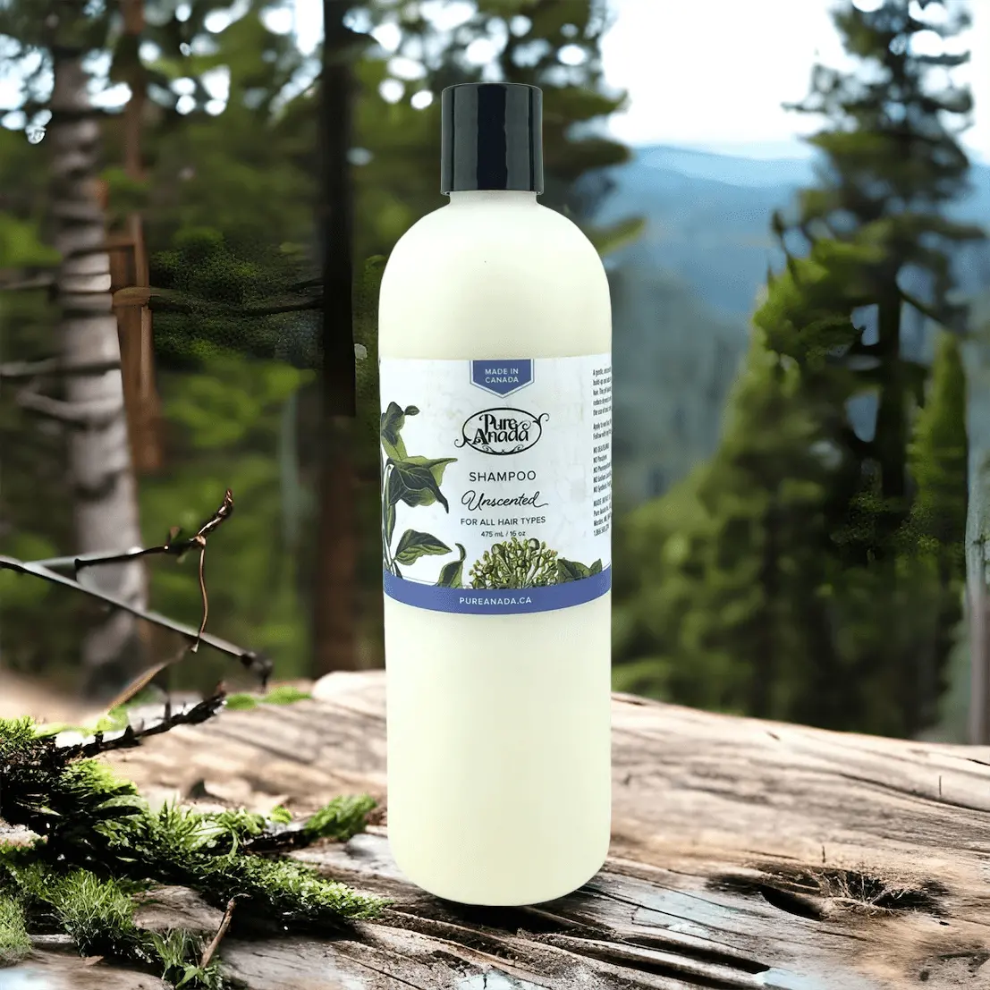 Unscented Natural Shampoo - Pure Anada 475Ml 1