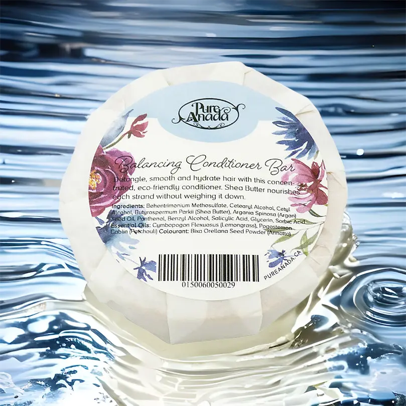 Balancing (Lemongrass & Patchouli) Natural Conditioner Bar - Pure Anada 1