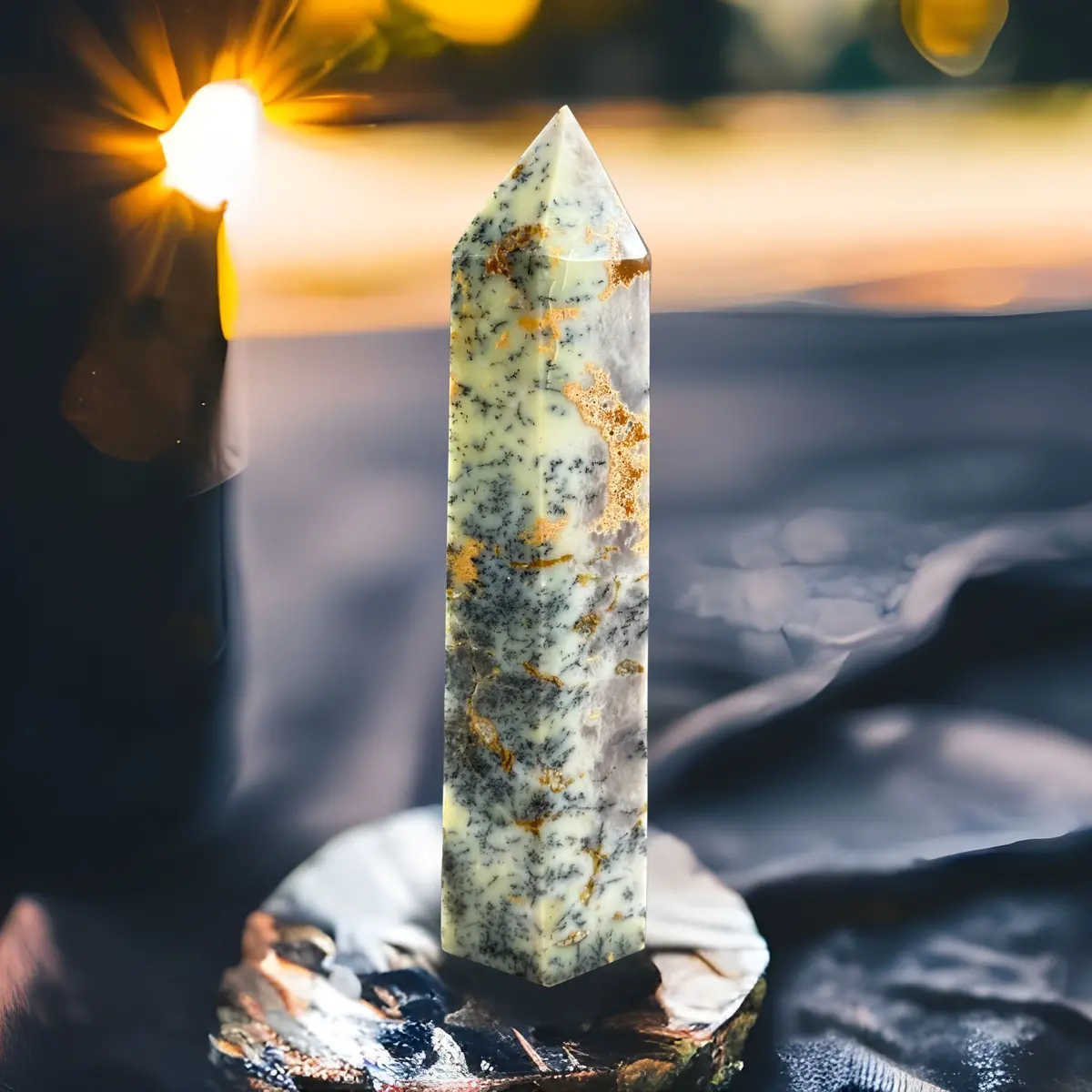 Large Merlinite Crystal Prism 1