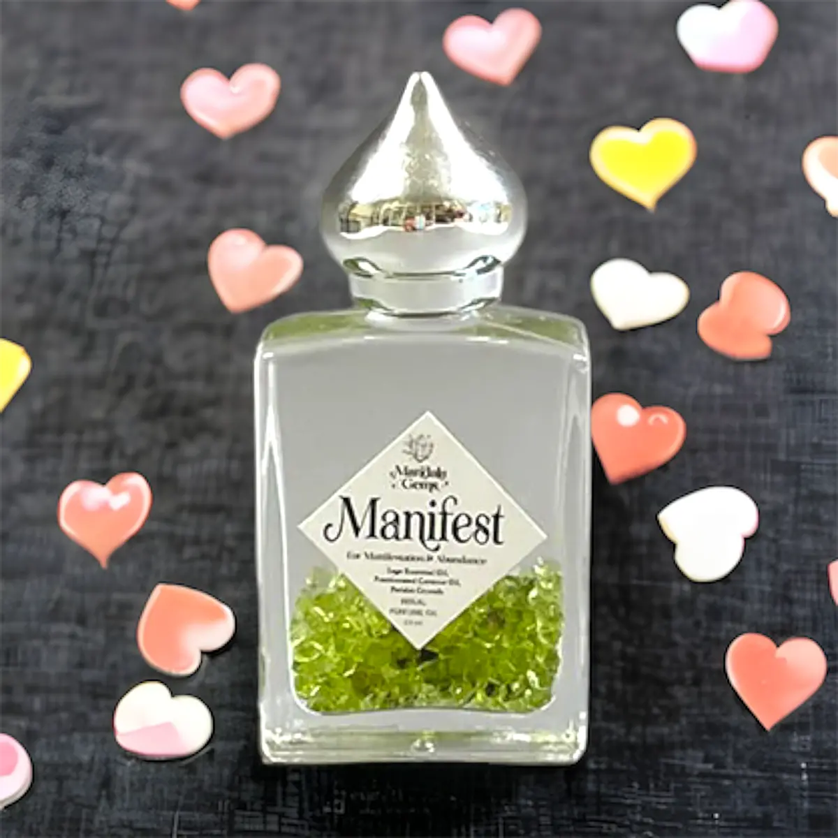 Manifest Perfume Oil For Manifestation With Peridot + Sage Essential Oil 1