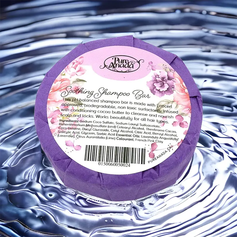 Soothing (Lavender & Lime) Natural Shampoo Bar - Pure Anada 1