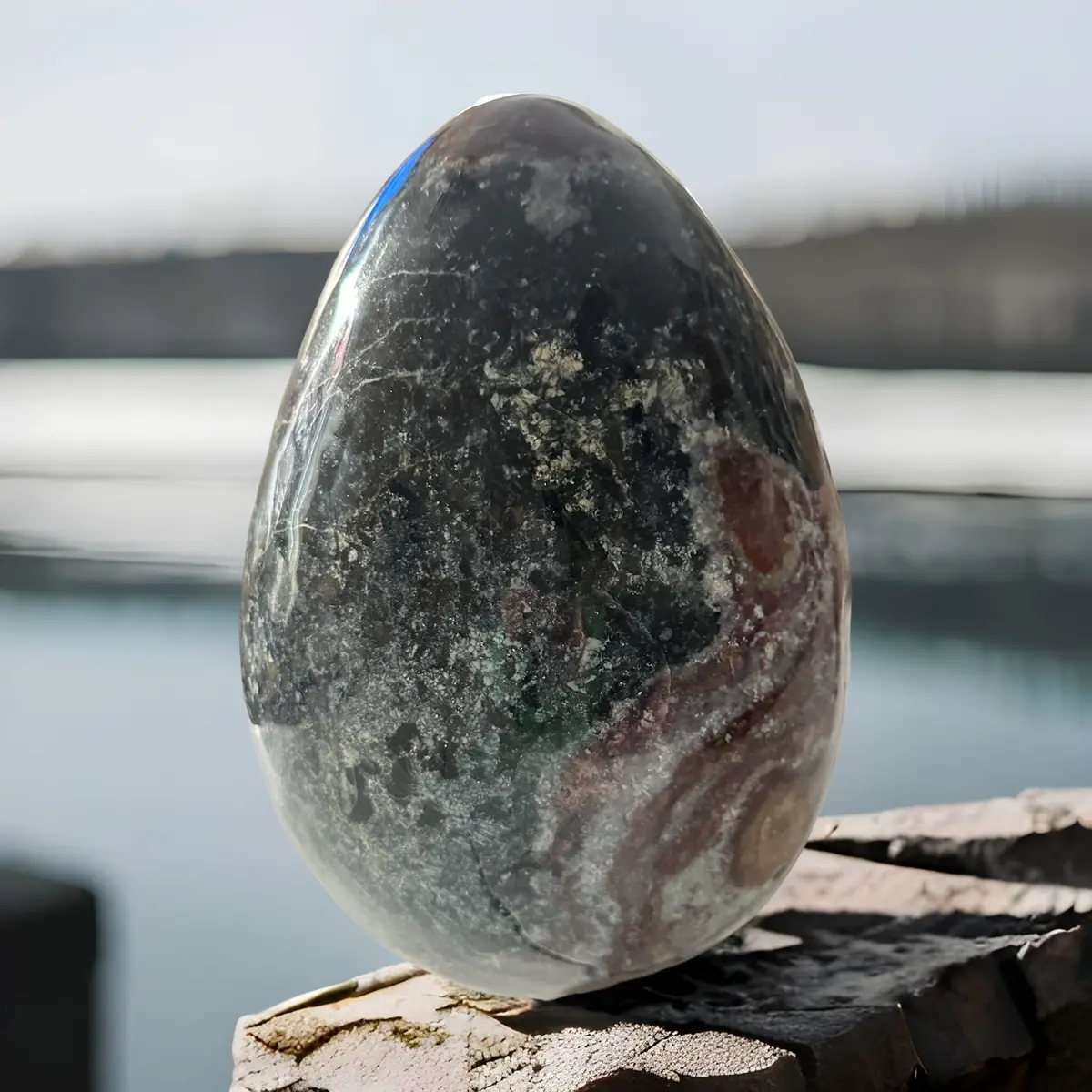 Pink Ocean Jasper Extra Large Crystal Egg - 27Kg 2