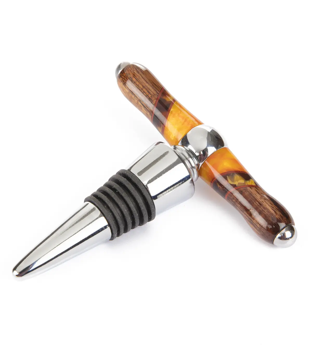 Koa T-Bar Wine Stopper & Cork Screw (Various Colors) By Dale Dennison 2