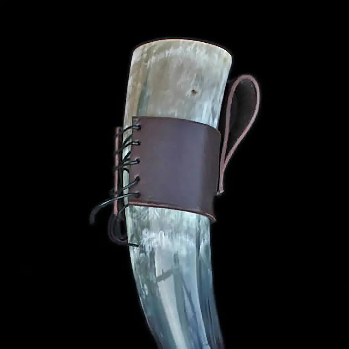 Viking Drinking Horn Leather Belt Hanger 4