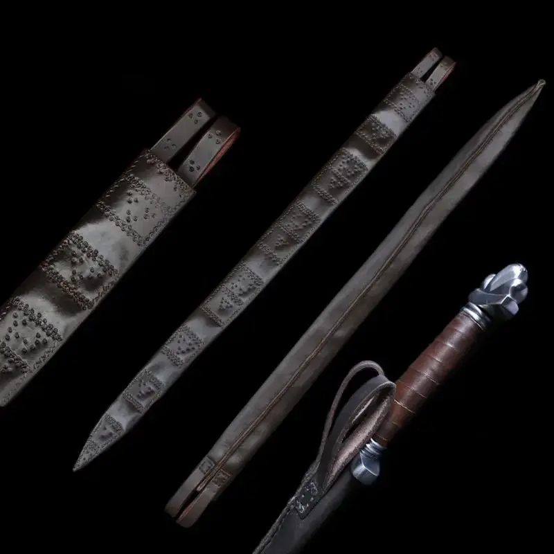 Embossed Leather Viking Sword Scabbard 1