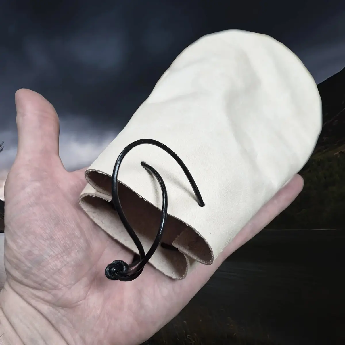 Medium Leather Draw String Pouch 2