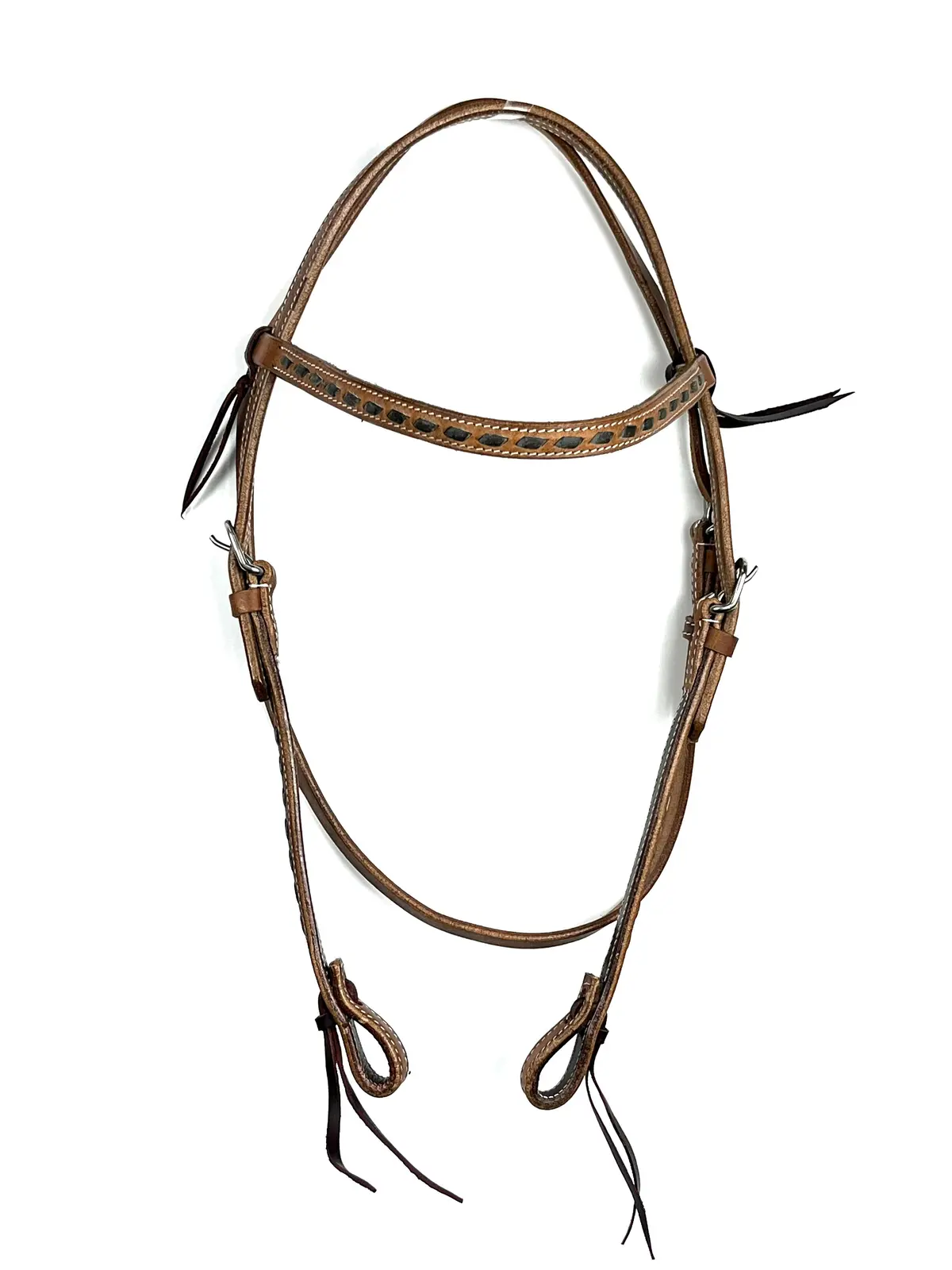 Ezy Ride Bridle Brow With Lacing Natural Harness 1