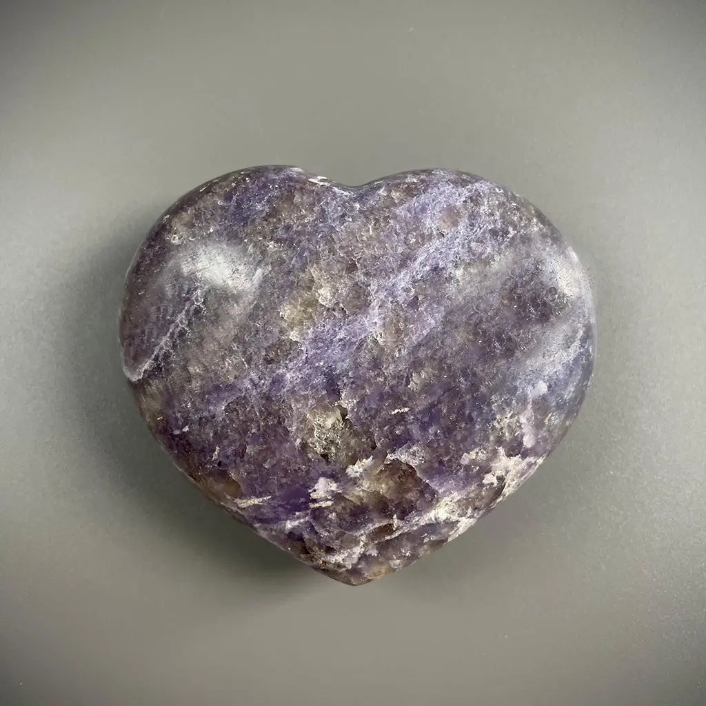 Lepidolite Heart Crystal 1