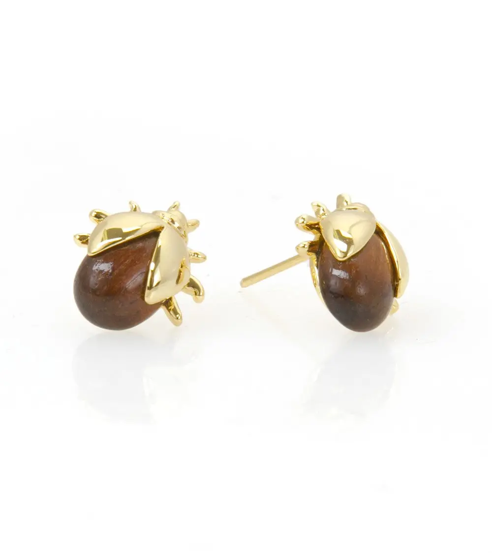 Lady Bug Stud Earrings Koa Fine Jewelry 1