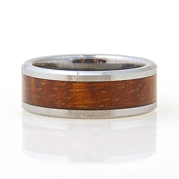 Koa Eternity Ring - Beveled 2