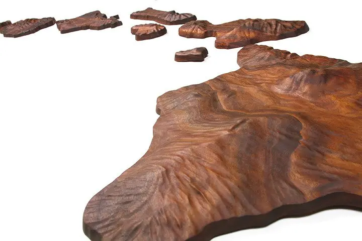 Koa Hawaiian Island Chain - Large By Scott Green 2