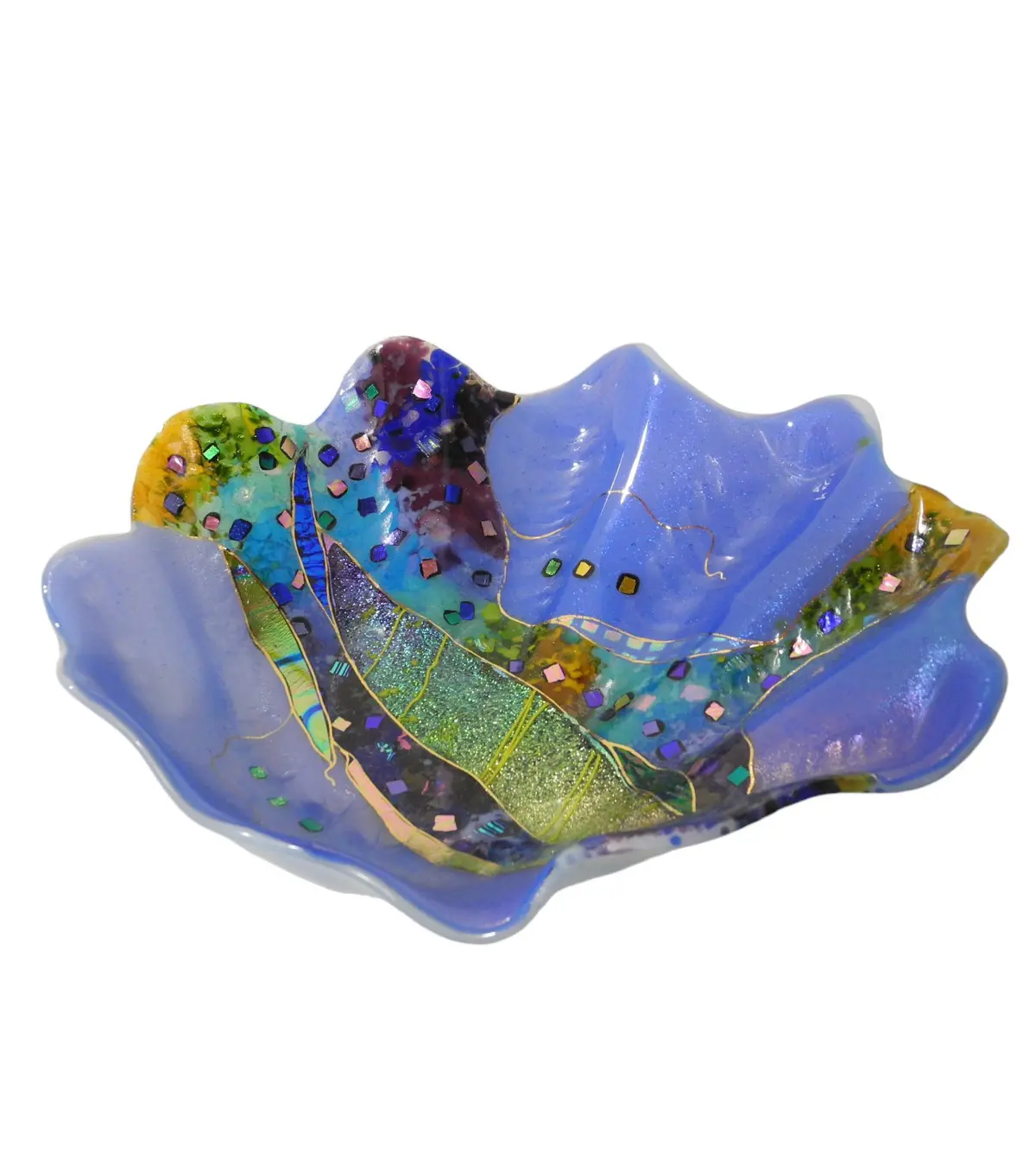 Large Shell Bowl - Light Blue 1