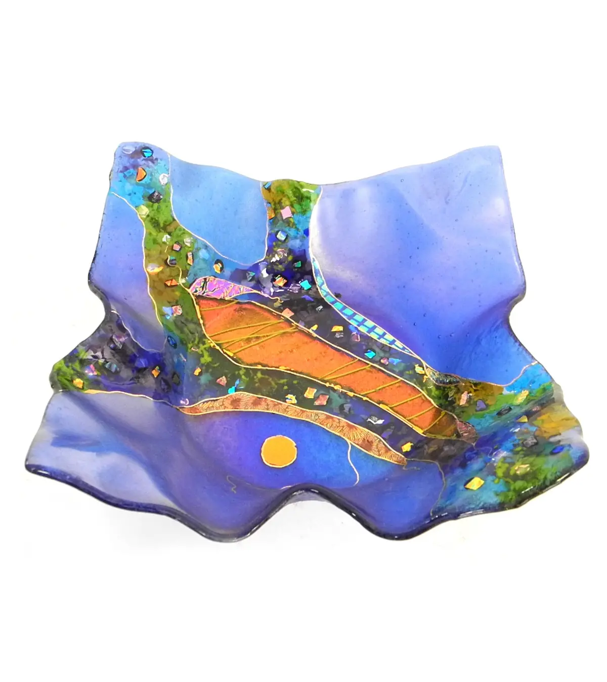 Square Flared Bowl - Cobalt Blue 1