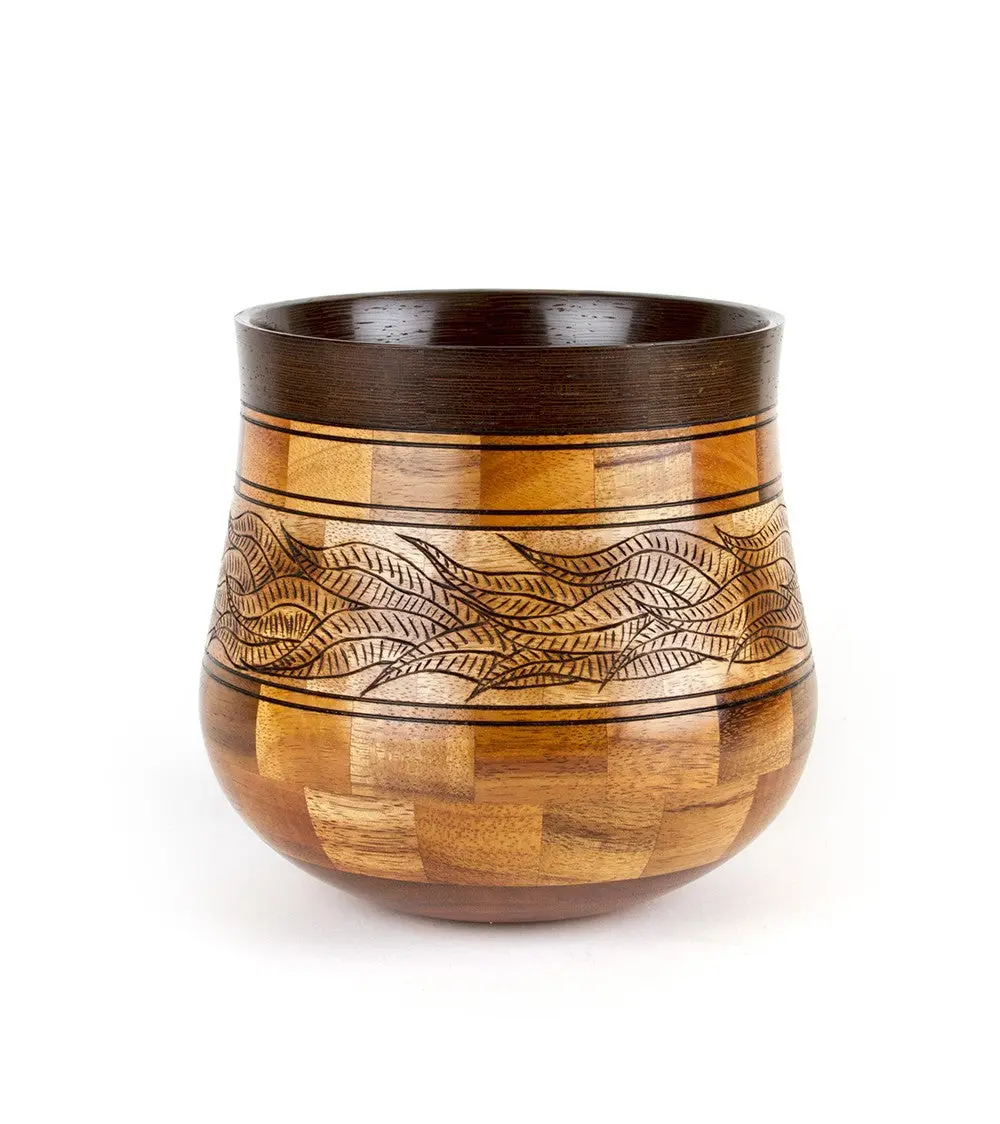 Segmented Koa Vessel 6" Maile By Gregg Smith 1