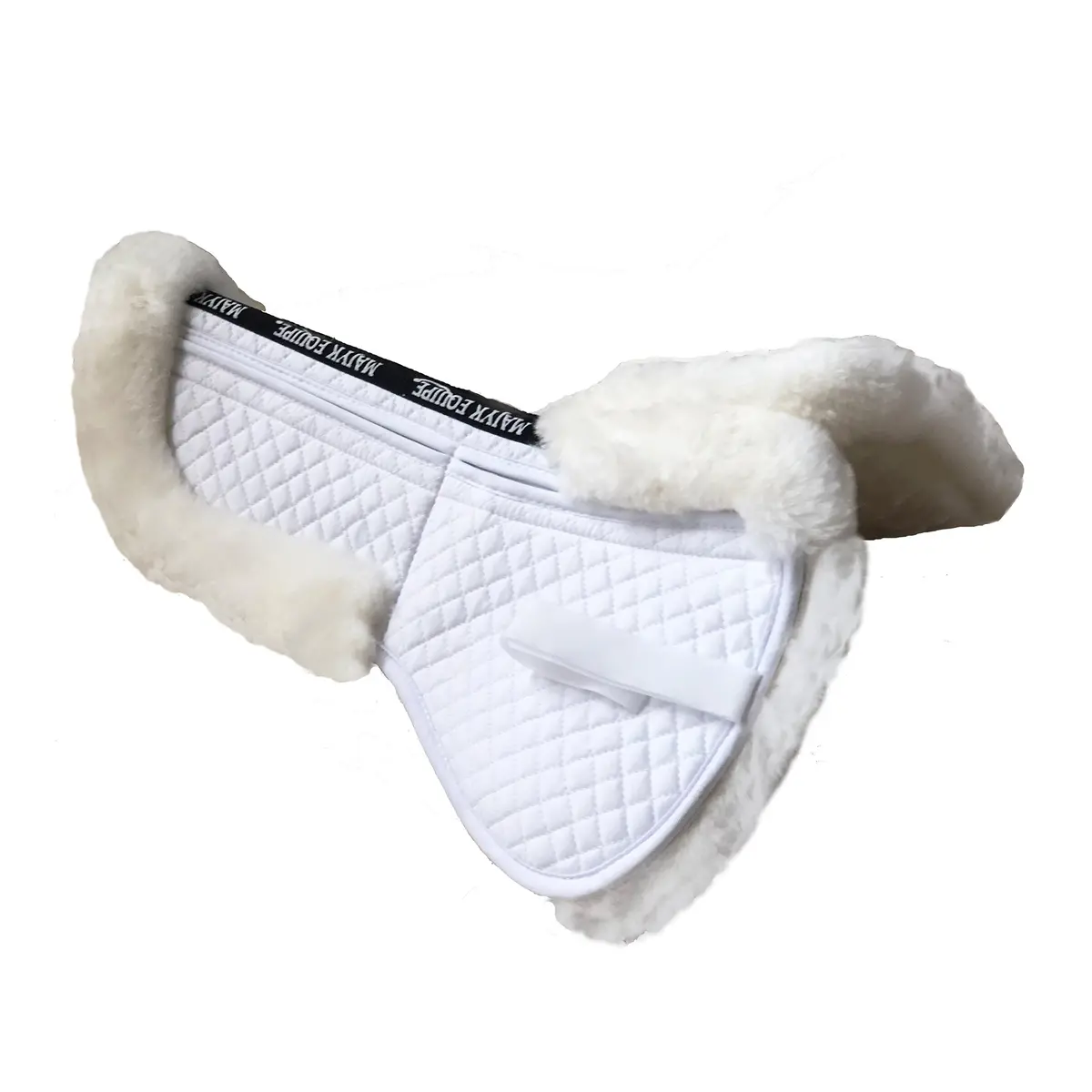 Majyk Equipe Half Pad Correction Fleece With Wither Relief/ Impact Shims White/White Fleece 1