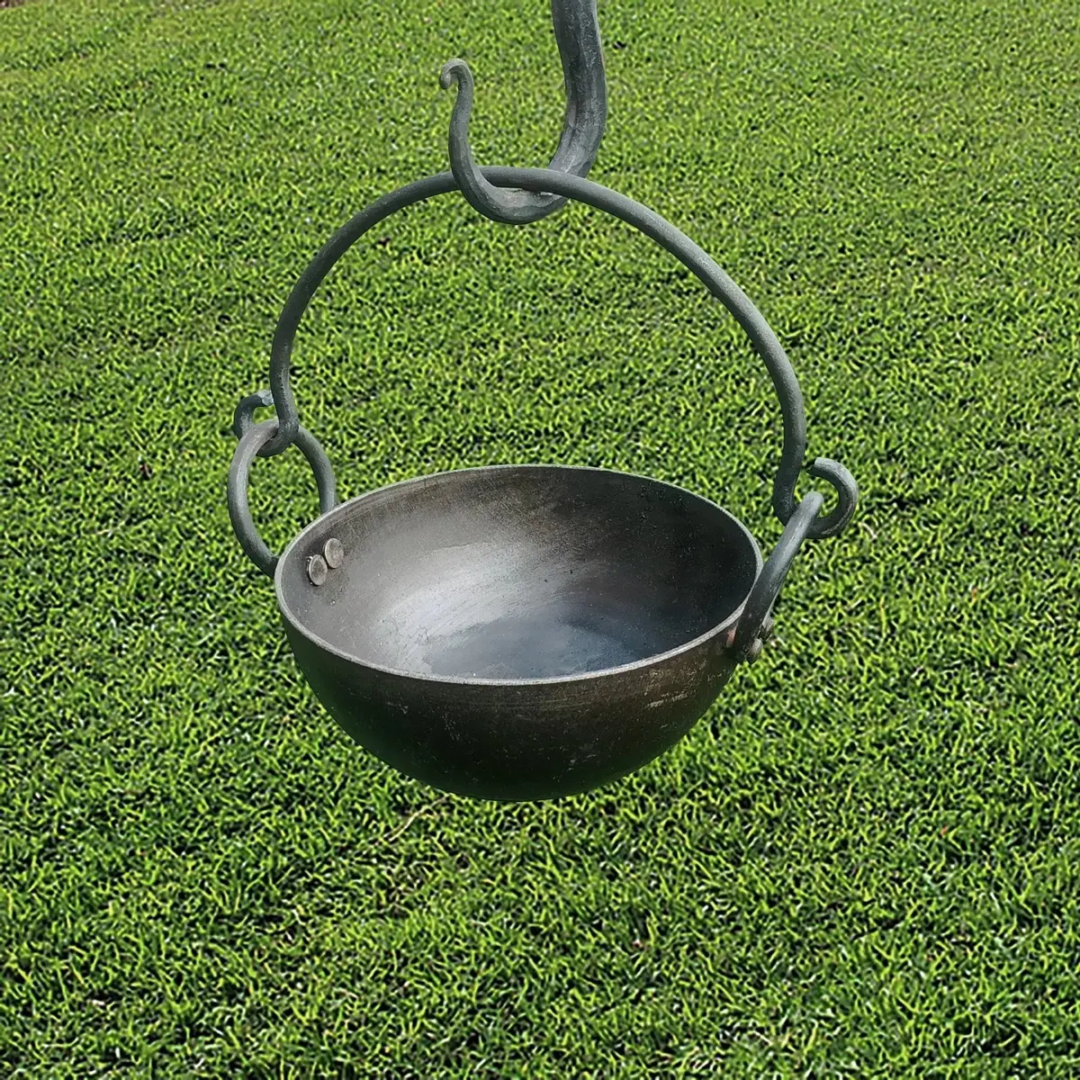 Small Handmade Steel Cauldron / Cooking Pot 1