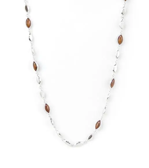 Koa & Rhodium Link Necklace Koa Fine Jewelry 1