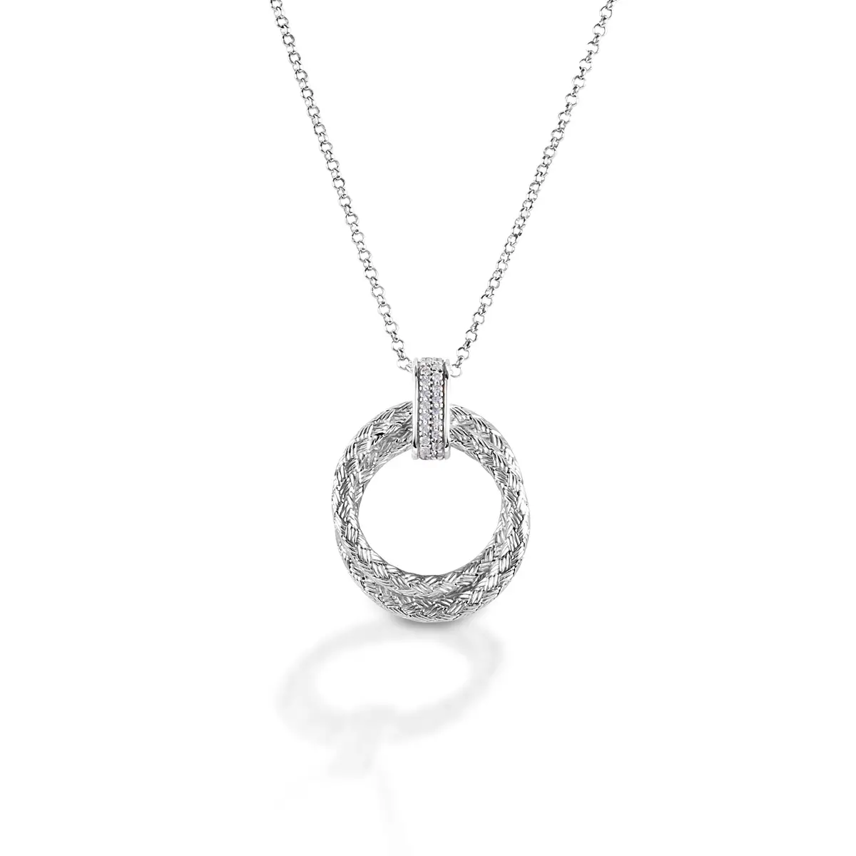 Kelly Herd Clear Rope Pendant - Sterling Silver 1