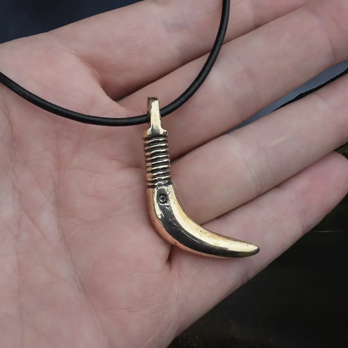Bronze Replica Viking Bear Tooth Pendant From Finland 2