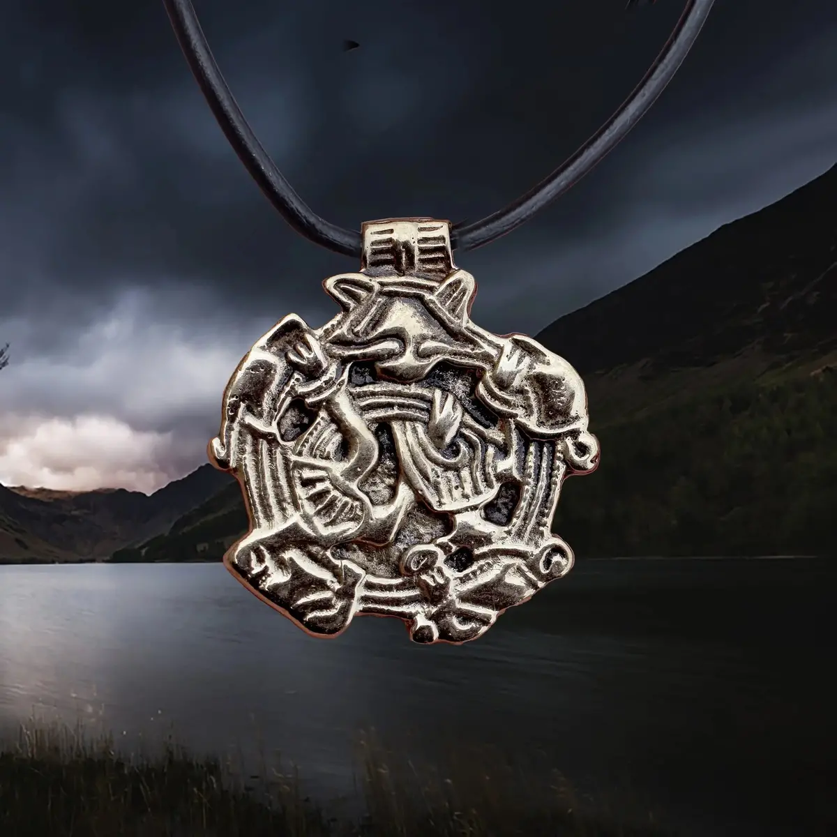 Bronze Replica Gripping Beast Pendant From Vårby, Sweden 1