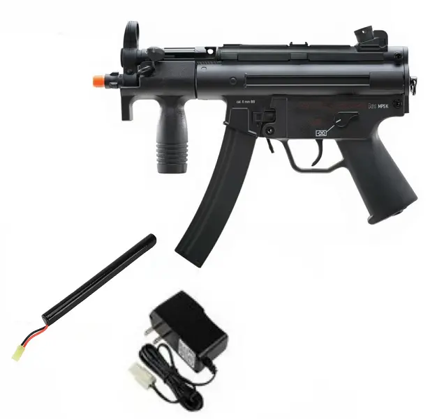 Insane Deal!  Elite Force H&K Mp5k Fully Licensed Full Metal Airsoft Aeg Combo Package! 1