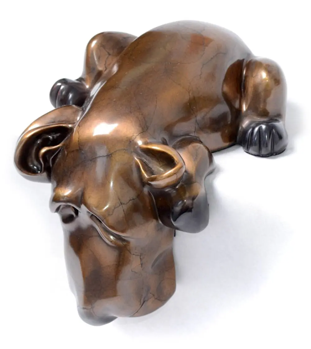 Bronze Sculpture "Mrs. Beasley" By Marty Goldstein 2