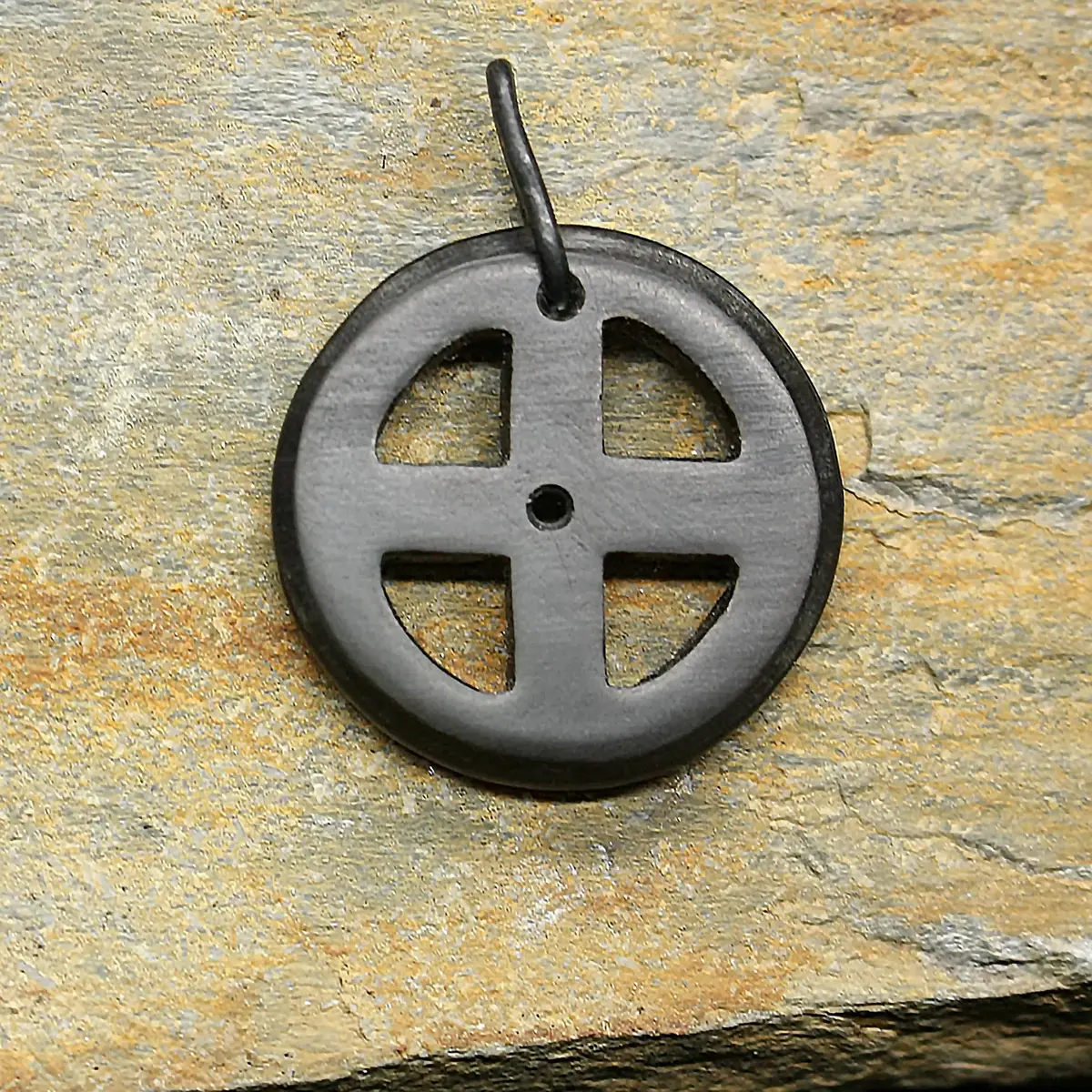 Black Horn Sun Cross Odin Pendant 1