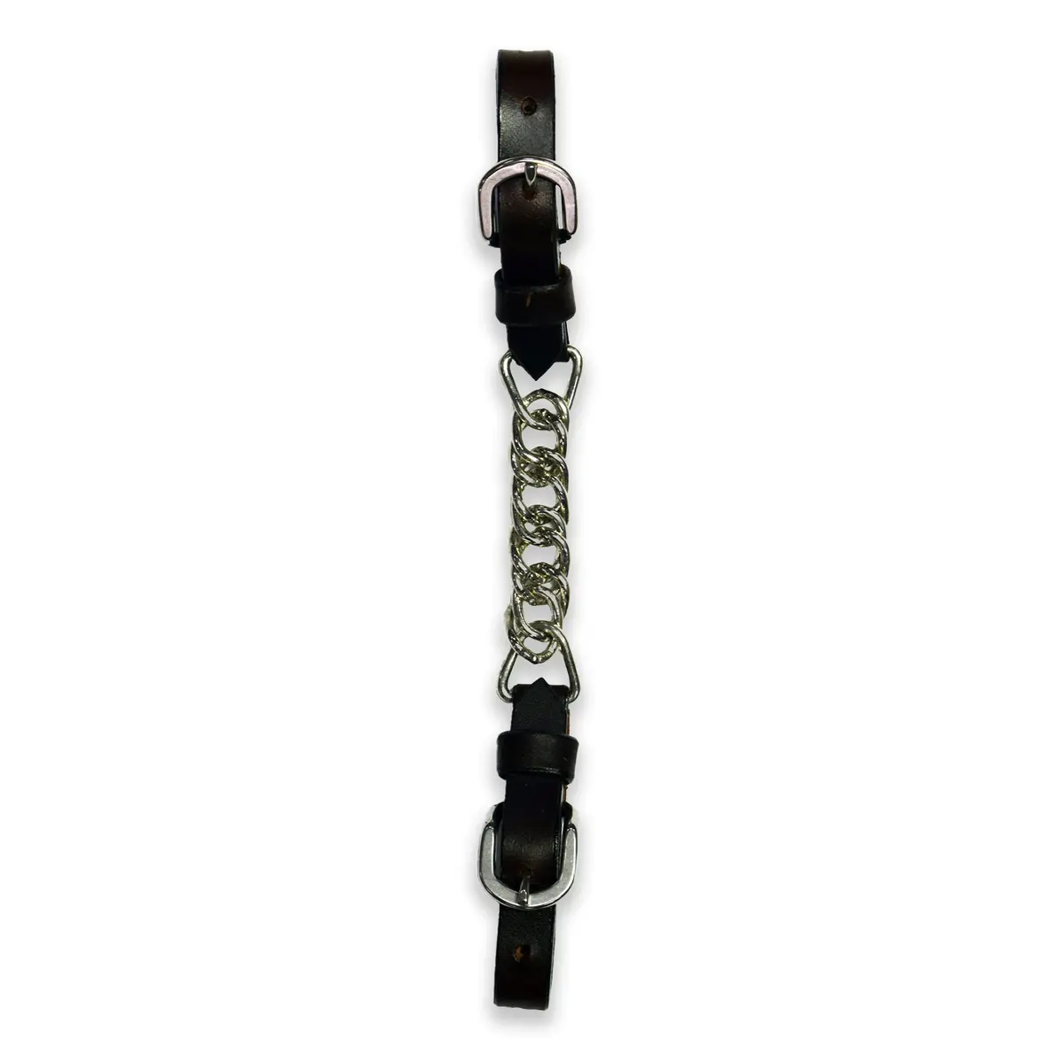 Ezy Ride Curb Strap With Chain Brown 1