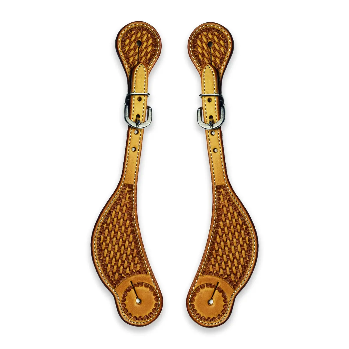 Ezy Ride Spur Strap Basket Stamped Natural Harness Youth 1